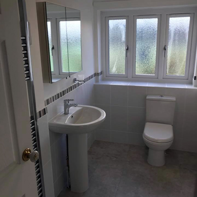 BATHROOM-INSTALLATION floor screed on extension norfolk